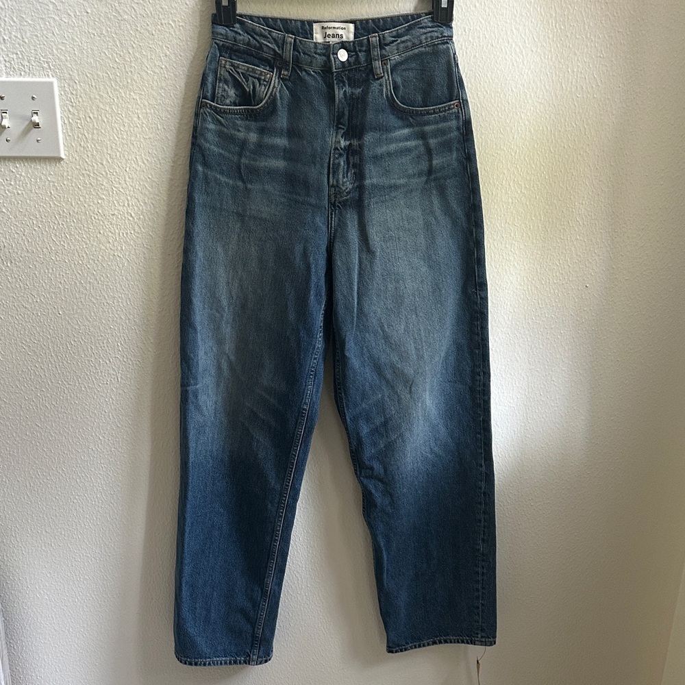 Reformation Blue Boyfriend Jeans